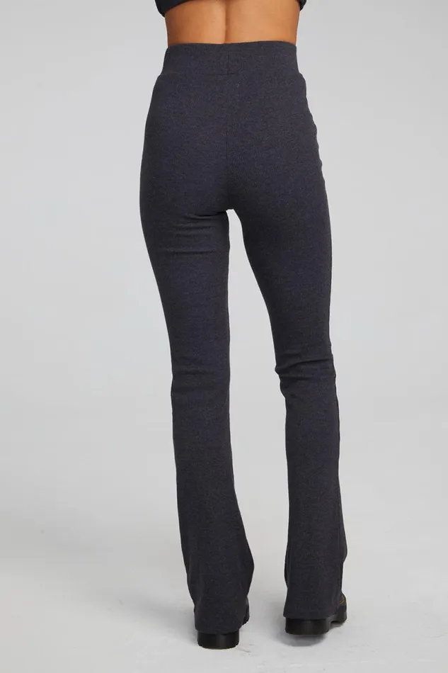 Womens Chaser Brand Bottoms Tara Shadow Black Legging