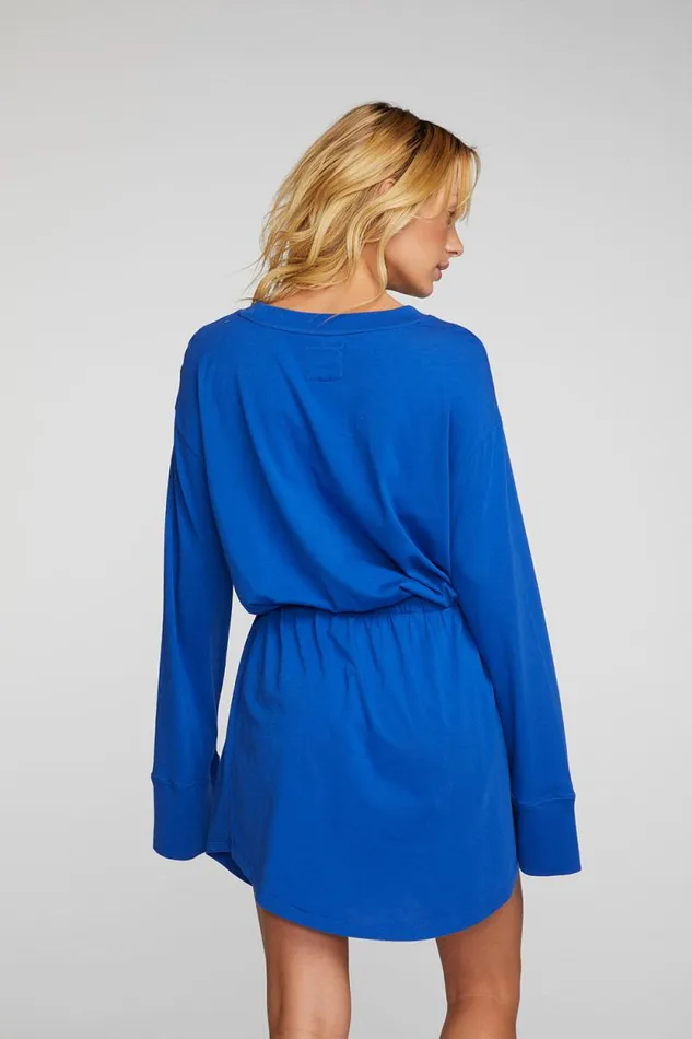 Womens Chaser Brand Dresses Cotton Jersey Mini Dress With Wide Sleeves