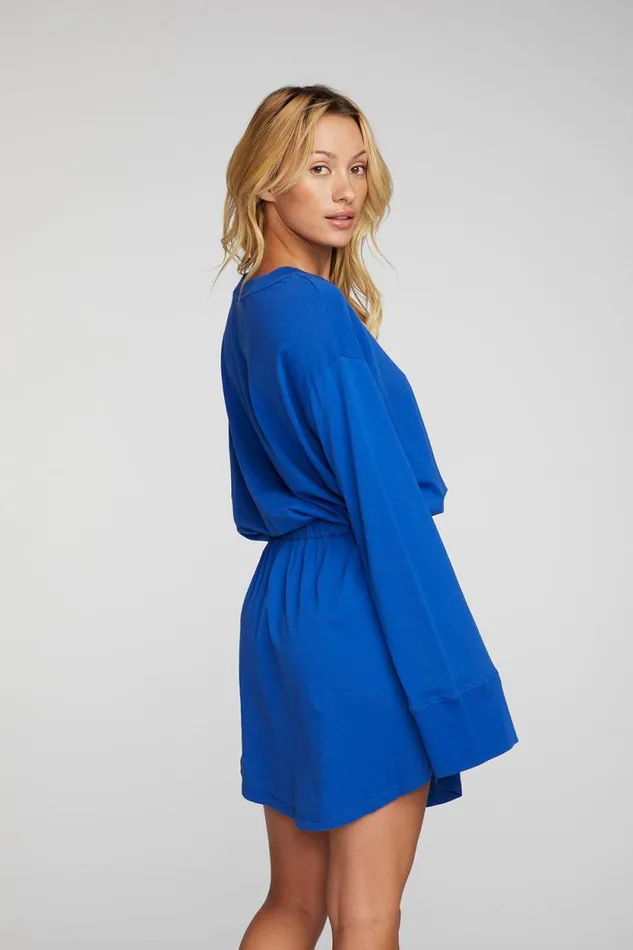 Womens Chaser Brand Dresses Cotton Jersey Mini Dress With Wide Sleeves