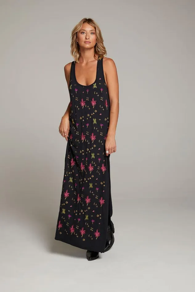 Womens Chaser Brand Dresses Manatee Night Palm Maxi Dress