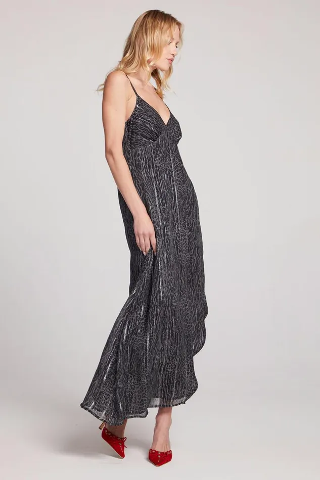 Womens Chaser Brand Loungewear Kiss Licorice Leopard Slip Dress