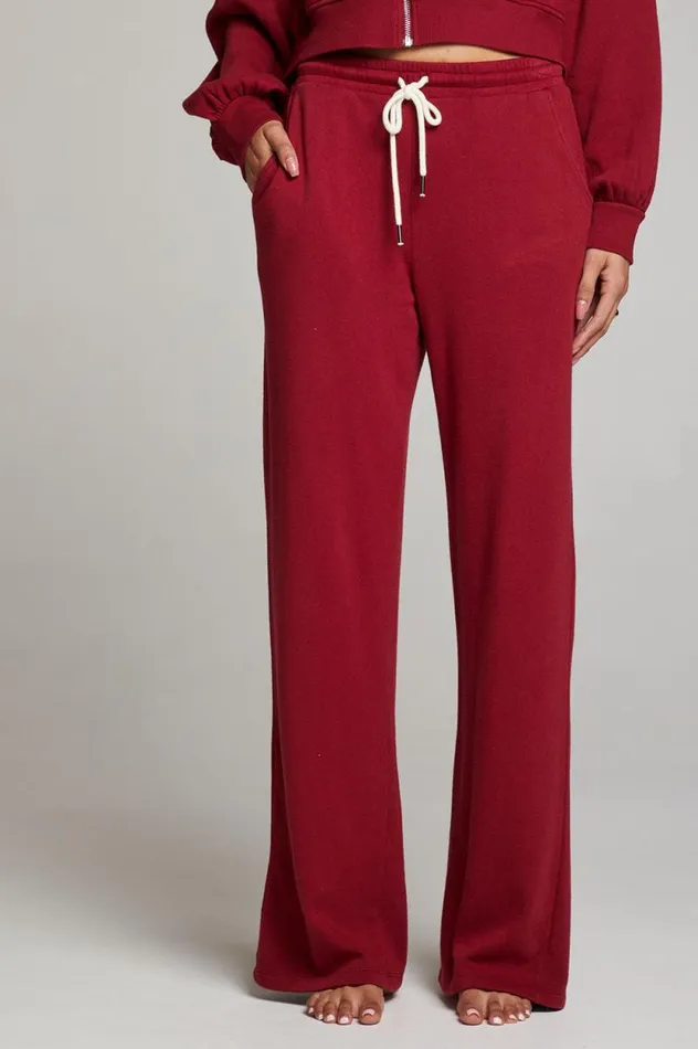 Womens Chaser Brand Loungewear Sandyy Blood Red Trousers
