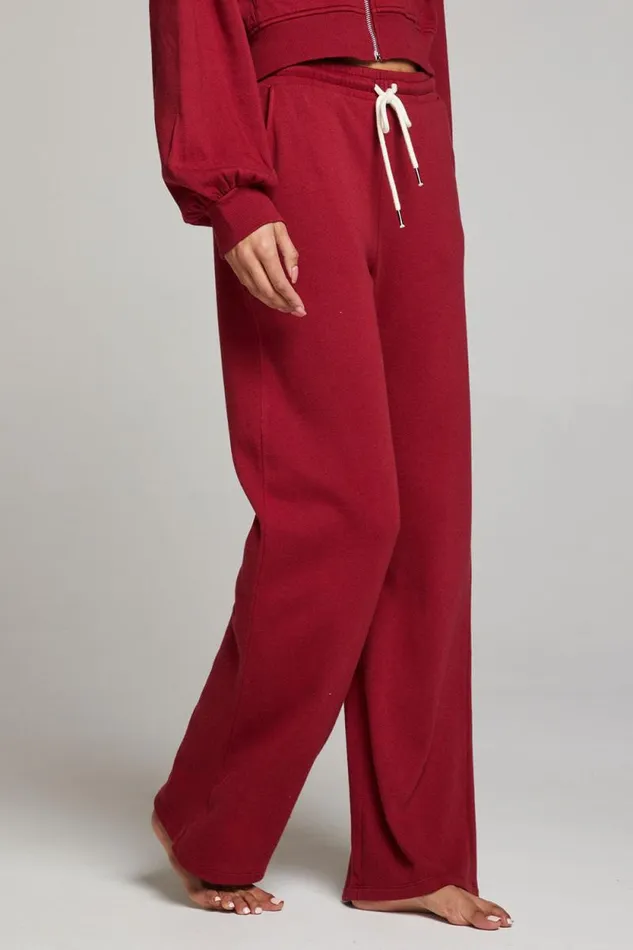 Womens Chaser Brand Loungewear Sandyy Blood Red Trousers