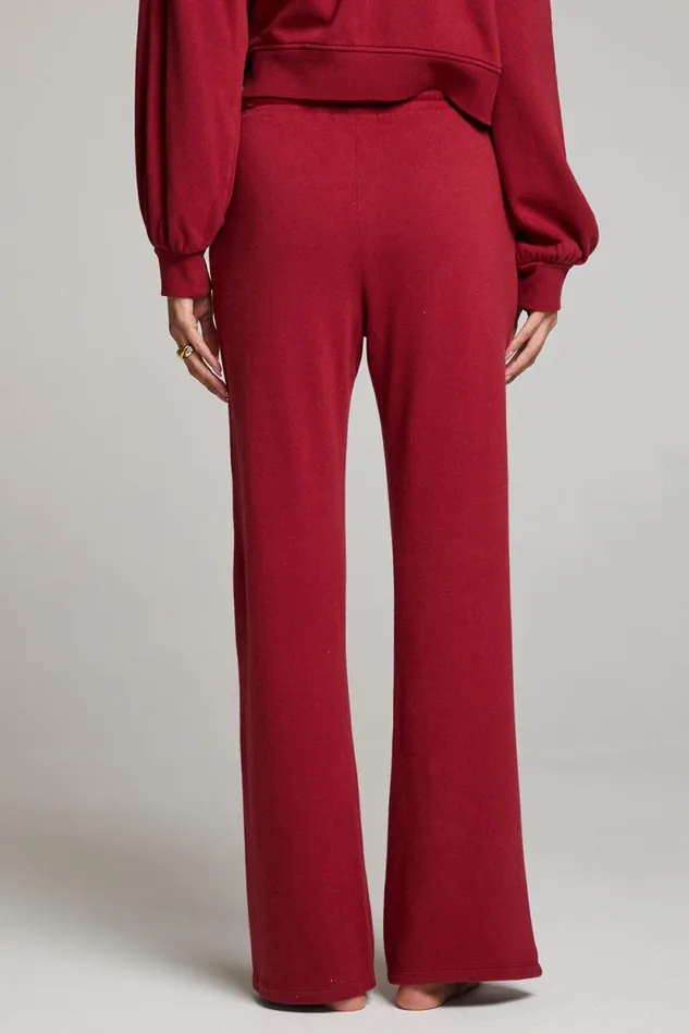 Womens Chaser Brand Loungewear Sandyy Blood Red Trousers