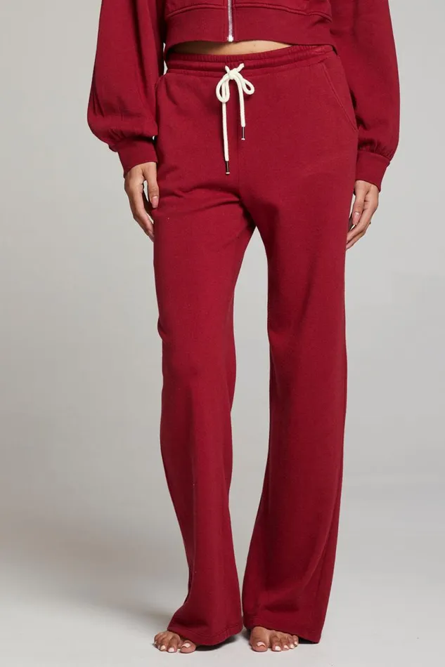 Womens Chaser Brand Loungewear Sandyy Blood Red Trousers