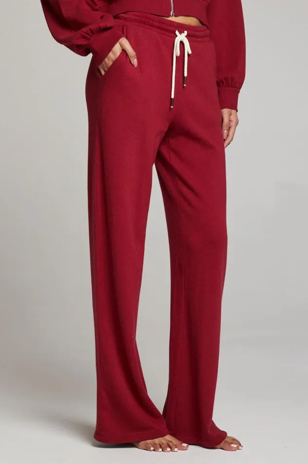 Womens Chaser Brand Loungewear Sandyy Blood Red Trousers