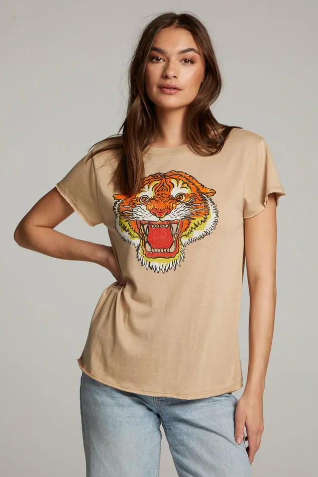 Womens Chaser Brand Music Tiger Tee