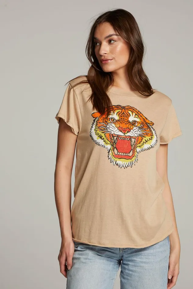 Womens Chaser Brand Music Tiger Tee