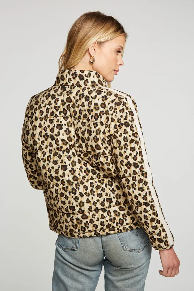 Womens Chaser Brand Tops Heirloom Wovens Quilted Cropped Mock Neck Puffer Jacket