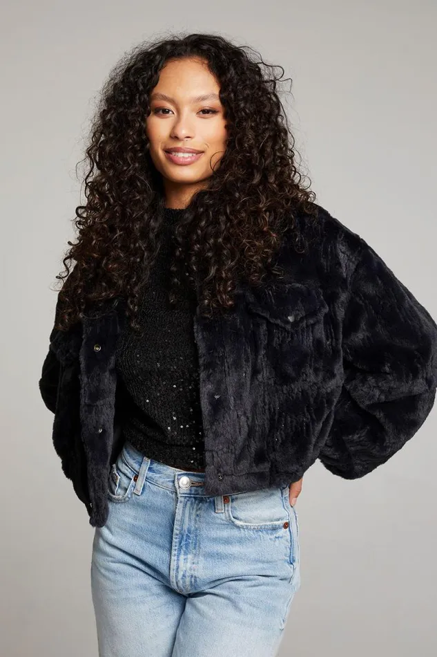 Womens Chaser Brand Tops Minnie Licorice Jacket