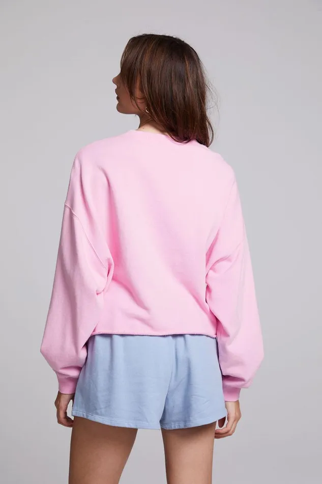 Womens Chaser Brand Tops Sun and Moon Rays Zodiac Pullover