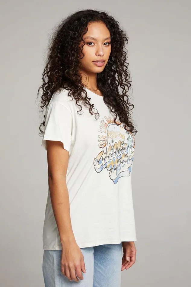 Womens Chaser Brand Tops Willie Nelson On The Road Again Tee