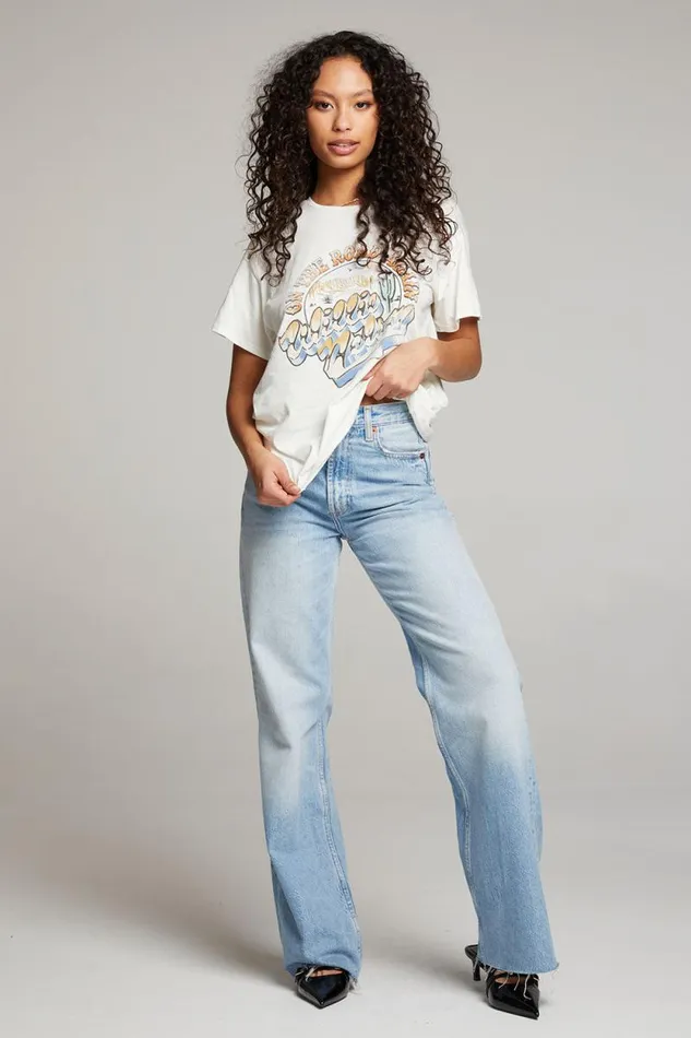 Womens Chaser Brand Tops Willie Nelson On The Road Again Tee