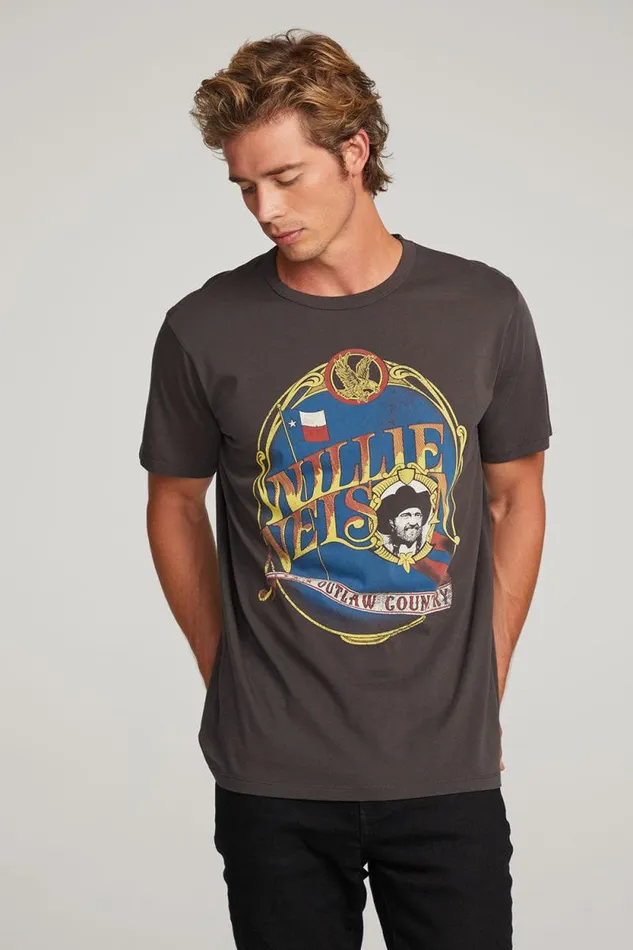 WomensMens Chaser Brand Music Willie Nelson Outlaw Country Mens Tee