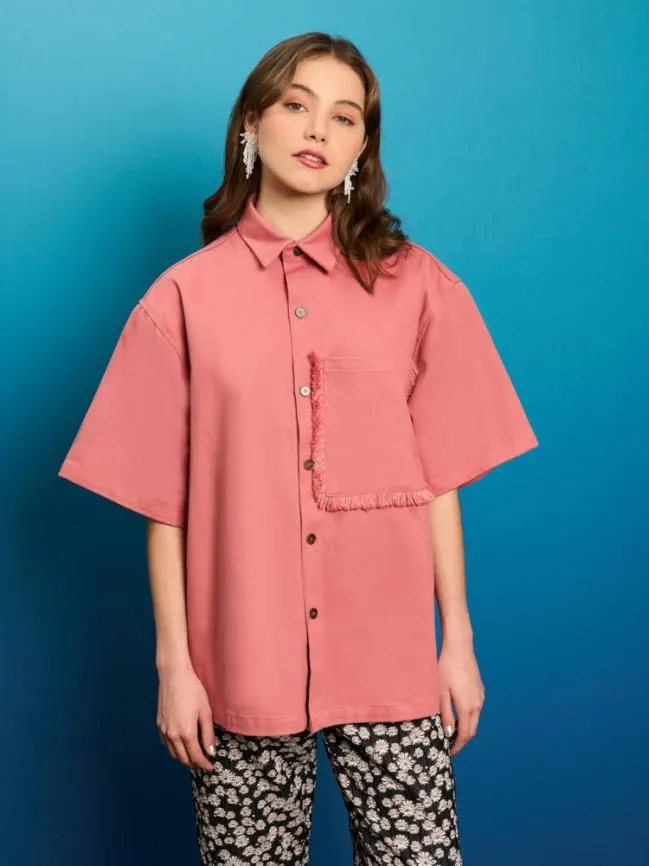 Womenswear Cole Pocket Boxy Shirt Blush Pink Sister Jane Womenswear Cole Pocket Boxy Shirt Blush Pink Sister Jane