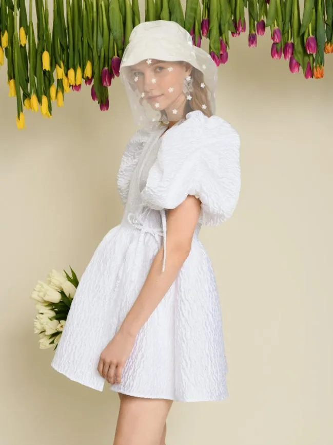 Womenswear DREAM Maria Jacquard Wrap Dress Bright White Sister Jane
