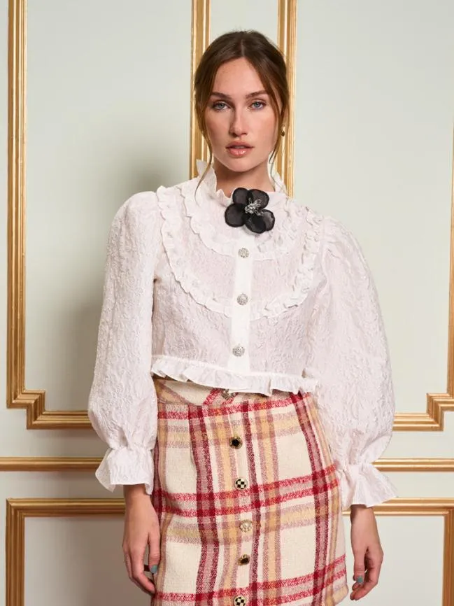 Womenswear DREAM Sabine Ruffle Blouse Pearled Ivory Sister Jane