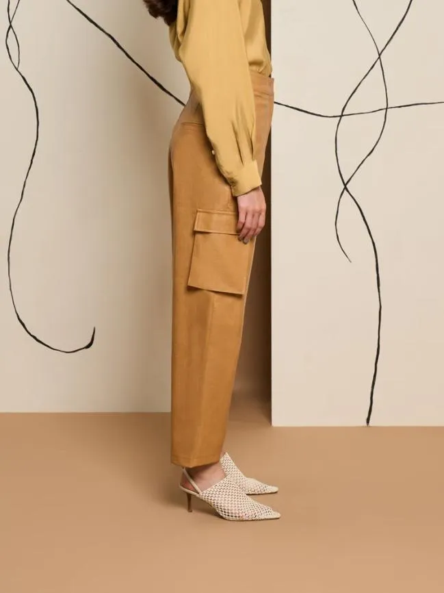Womenswear Ghospell Alexa PU Cargo Trousers Cashew Brown Sister Jane Womenswear Ghospell Alexa PU Cargo Trousers Cashew Brown Sister Jane