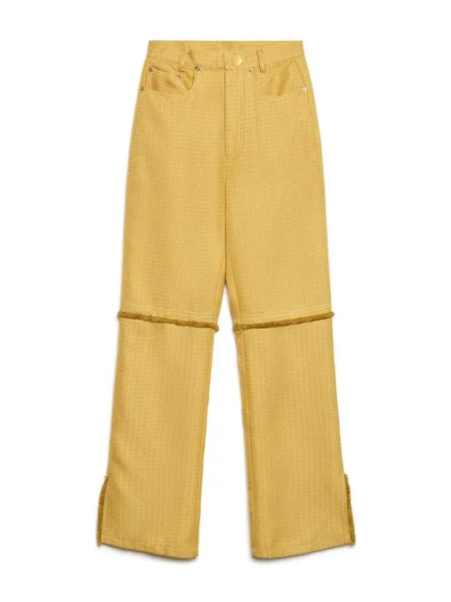 Womenswear Ghospell Priya Fray Trousers Mustard Yellow Sister Jane Womenswear Ghospell Priya Fray Trousers Mustard Yellow Sister Jane