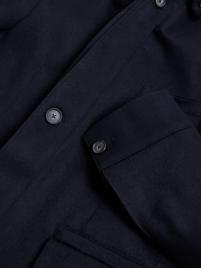 Wool and Cashmere Hybrid Blazer Navy Men Paul Stuart Outerwear