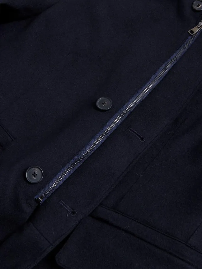Wool and Cashmere Hybrid Blazer Navy Men Paul Stuart Outerwear