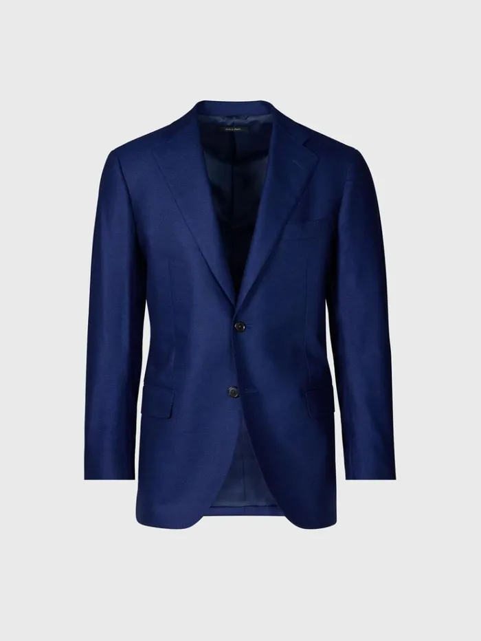 Wool Blazer Navy Men Paul Stuart Blazers and Jackets