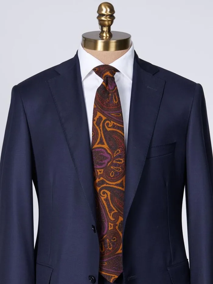 Wool Paisley Tie Gold Men Paul Stuart Ties