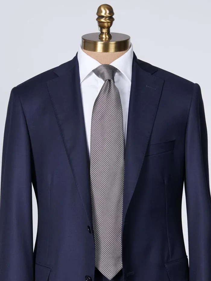 Woven Silk Micro Deco Tie Black Men Paul Stuart Ties