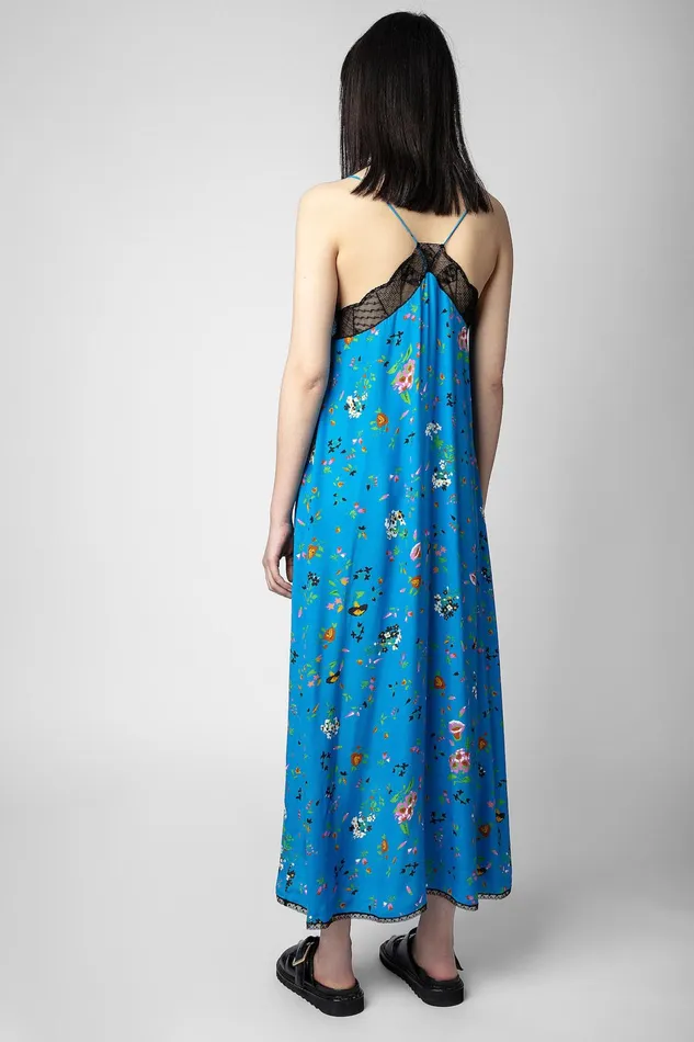 Zadig and Voltaire Dresses RISTY CREPE UMA AZUR 8211 Women