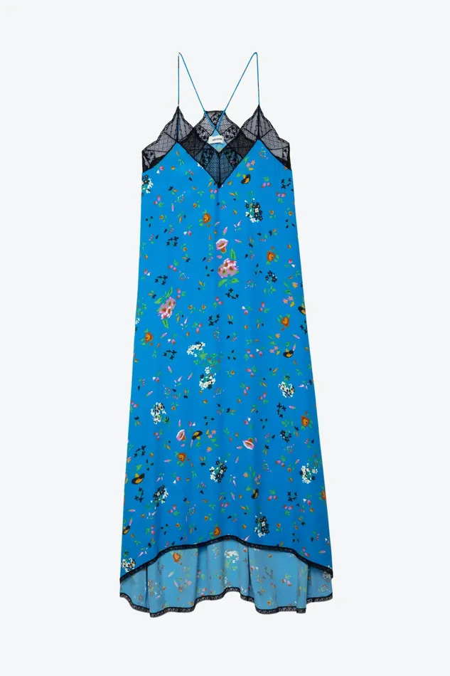 Zadig and Voltaire Dresses RISTY CREPE UMA AZUR 8211 Women