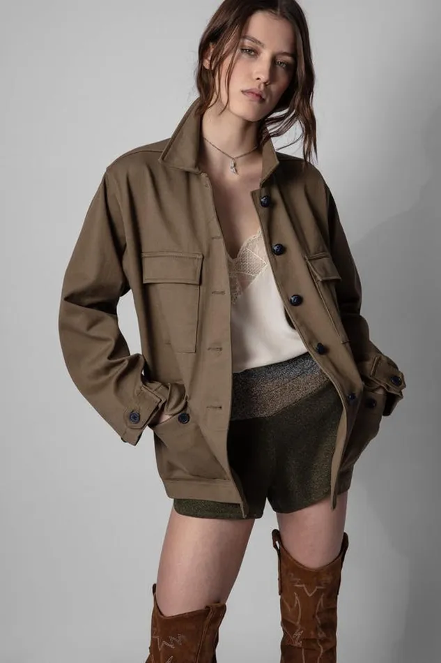 Zadig and Voltaire Jackets KANSAS BROD JKT BROWN 8211 Women