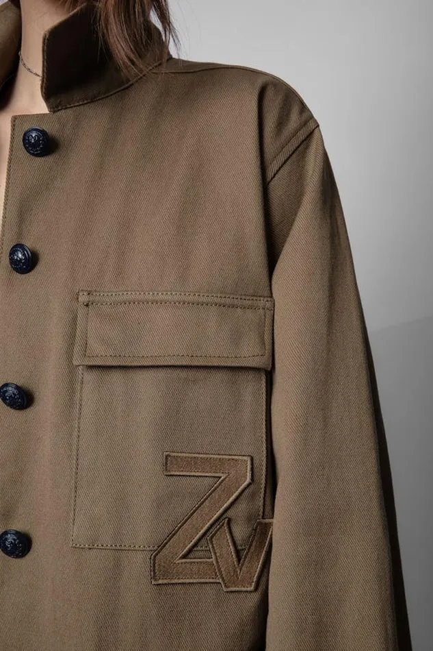 Zadig and Voltaire Jackets KANSAS BROD JKT BROWN 8211 Women