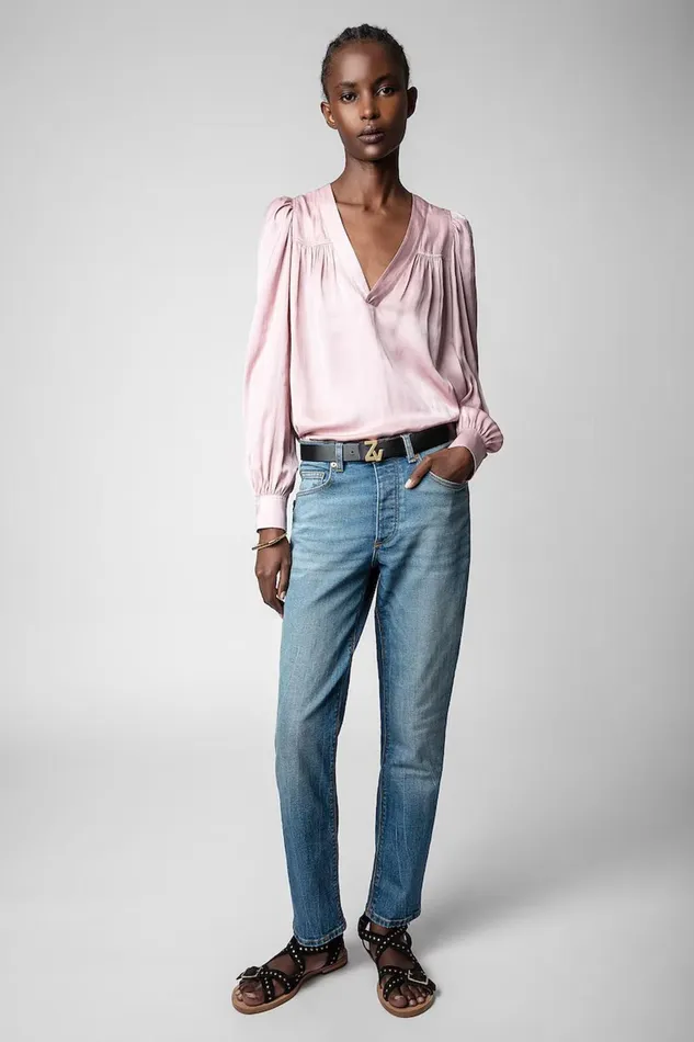 Zadig and Voltaire Shirts and Tops TELIA SATIN ROSE 8211 Women