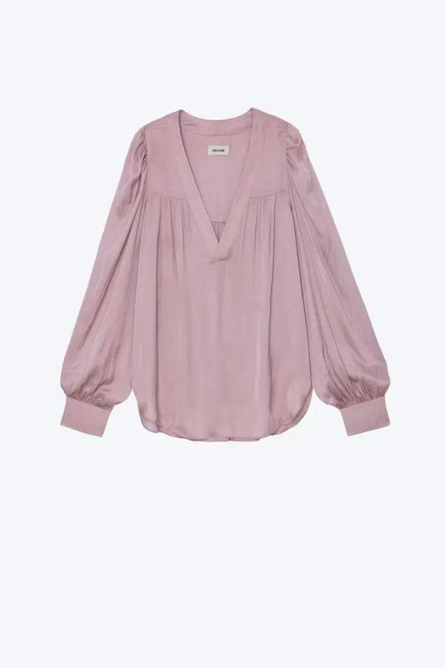 Zadig and Voltaire Shirts and Tops TELIA SATIN ROSE 8211 Women