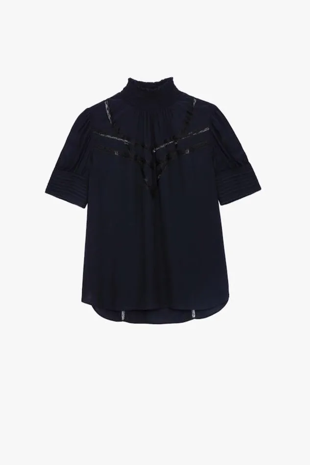 Zadig and Voltaire Shirts and Tops TUPELO BLOUSE NAVY 8211 Women Zadig and Voltaire Shirts and Tops TUPELO BLOUSE NAVY 8211 Women