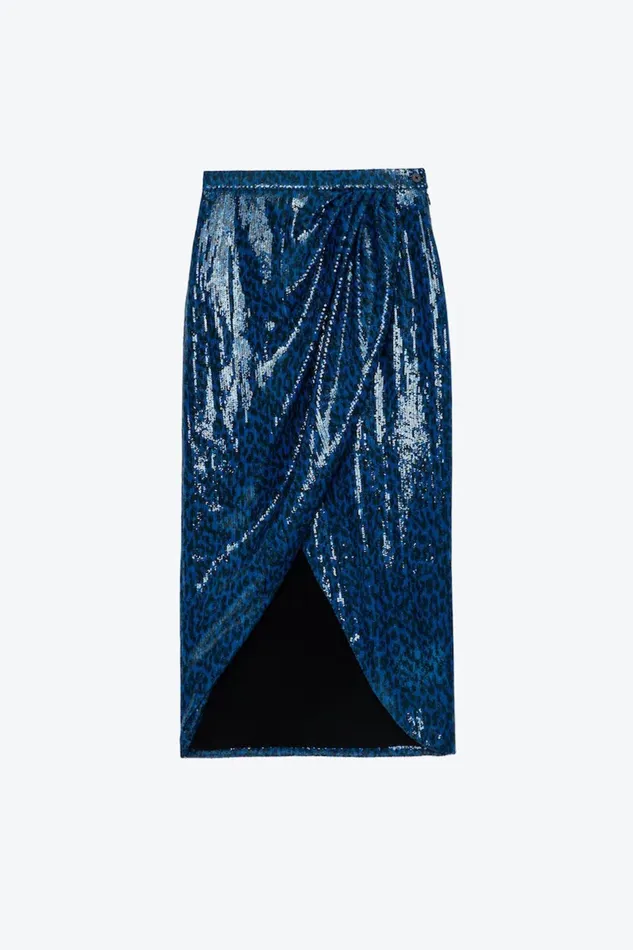 Zadig and Voltaire Skirts and Shorts JAMELIA SEQUIN LEO BLUE 8211 Women Zadig and Voltaire Skirts and Shorts JAMELIA SEQUIN LEO BLUE 8211 Women