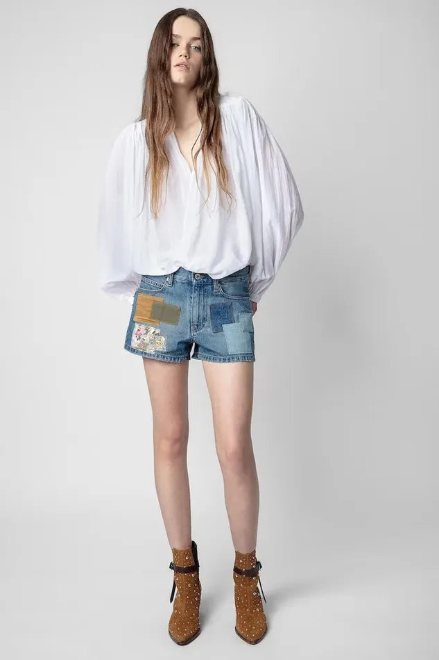 Zadig and Voltaire Skirts and Shorts SINA PATCH DENIM DENIM 8211 Women Zadig and Voltaire Skirts and Shorts SINA PATCH DENIM DENIM 8211 Women