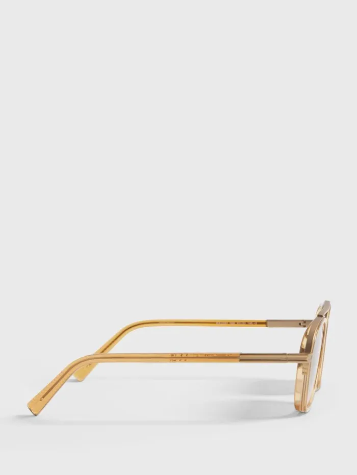 Zegna Shiny Gold Geometric Gold Men Paul Stuart Sunglasses and Eyewear